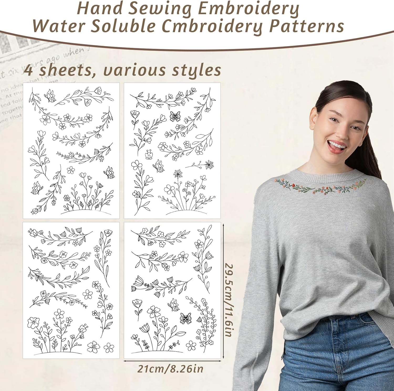 กระดาษปักลายละลายน้ำได้ Stick  - Embroidery Stabilizer Backing บทวิจารณ์และราคา