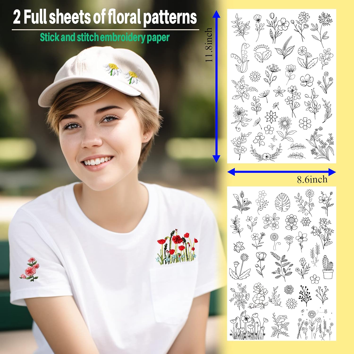 กระดาษปักลายดอกไม้แบบละลายน้ำไ - Embroidery Stabilizer Backing บทวิจารณ์และราคา