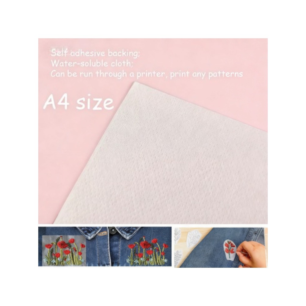 สติกเกอร์กาวละลายน้ำได้ 5 แผ่น - Embroidery Stabilizer Backing บทวิจารณ์และราคา