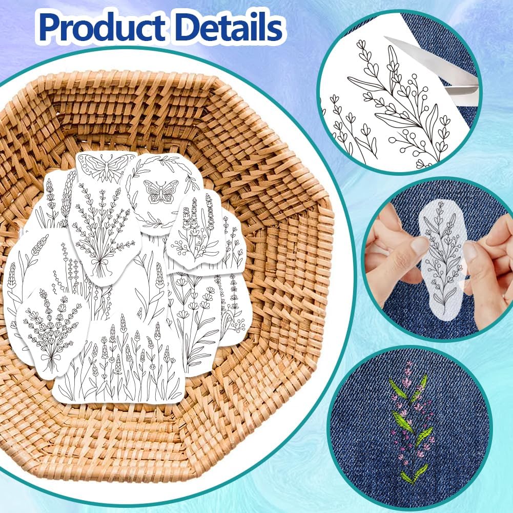ลายปักผีเสื้อดอกลาเวนเดอร์แบบล - Embroidery Stabilizer Backing บทวิจารณ์และราคา