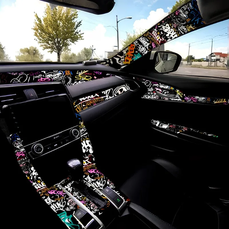 รูปแบบ Graffiti ภายในรถห่อซาติ - Embroidery Digitizing Software บทวิจารณ์และราคา